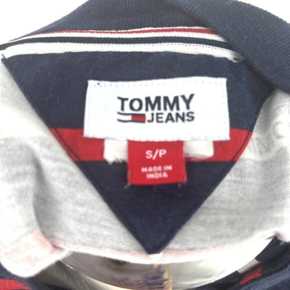 Tommy Jeans Dress Sz S Red White Blue Stretch Magnet Closure - Picture 6 of 6